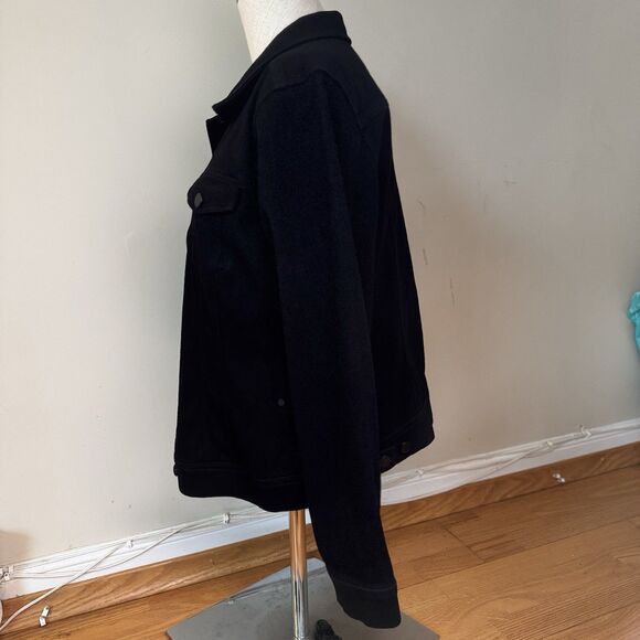 Liverpool Los Angeles Women's Kolten Denim Jacket Black L NWT Western Stretch - Picture 3 of 16